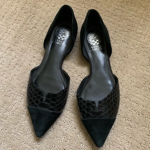 Vince Camuto Suede and Leather Flats